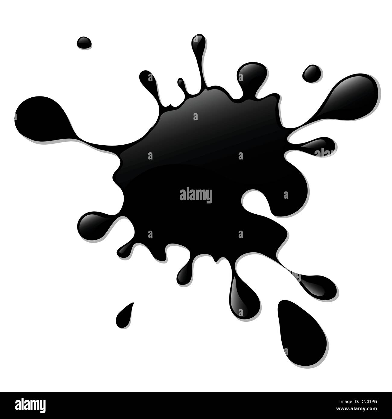 Mancha de tinta negra Imagen Vector de stock - Alamy
