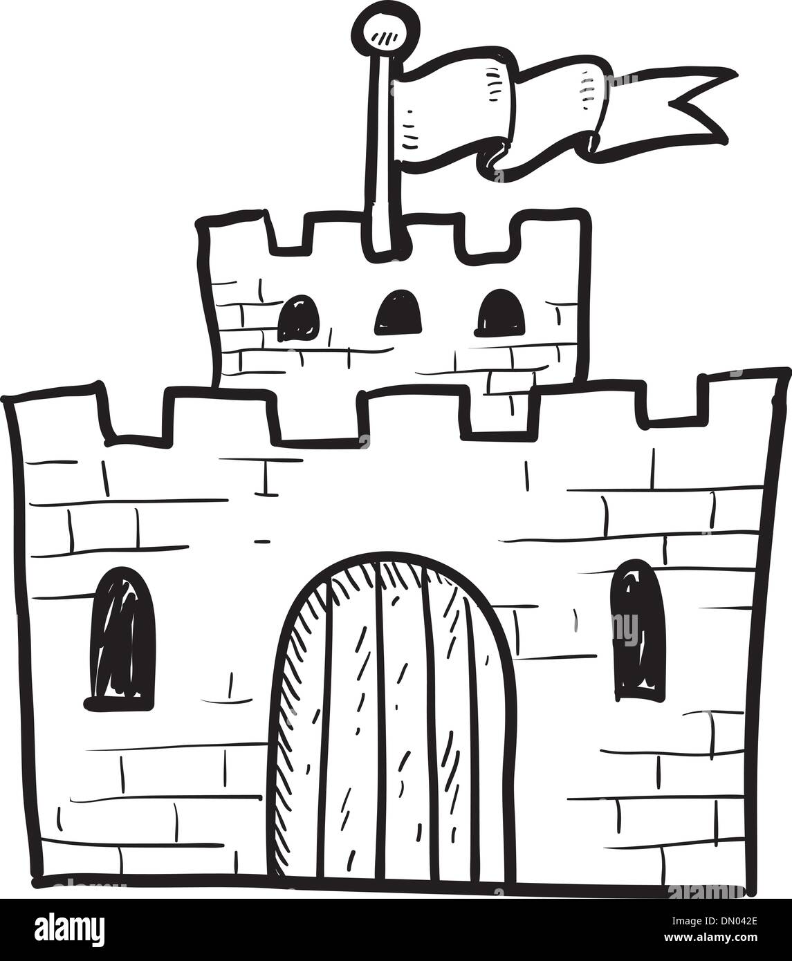 Castillo feudal ilustración Imágenes vectoriales de stock - Alamy