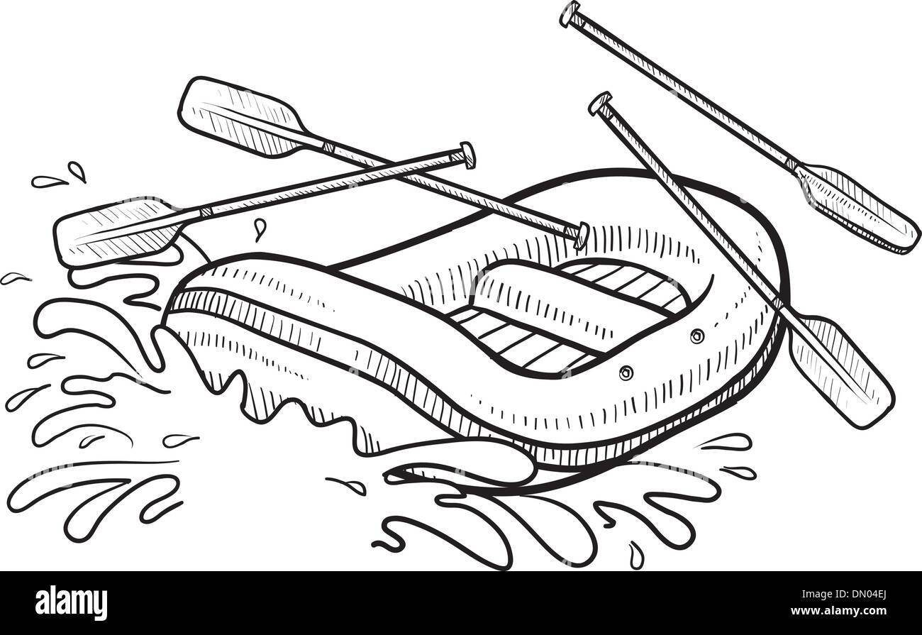 Rafting dibujo vectorial Imagen Vector de stock Alamy