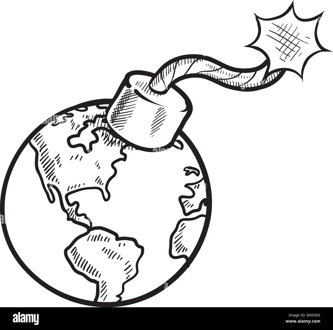 Crisis mundial dibujo vectorial Ilustración del Vector