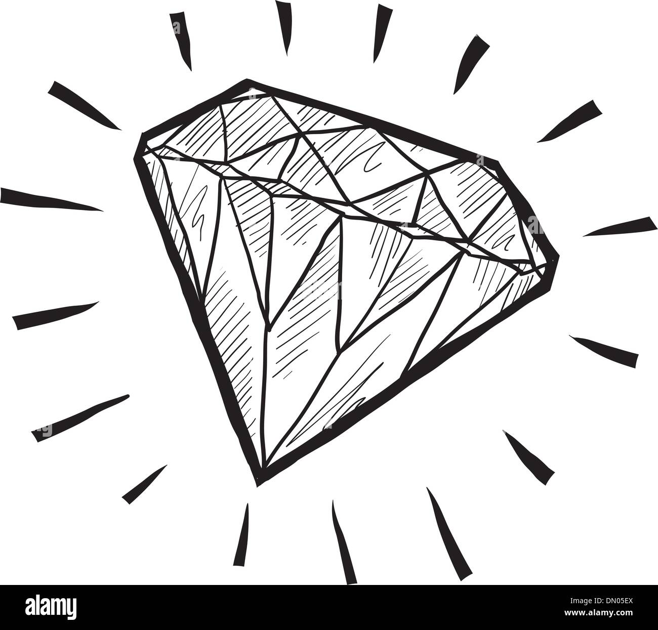 Dibujo de diamante Imagen Vector de stock - Alamy