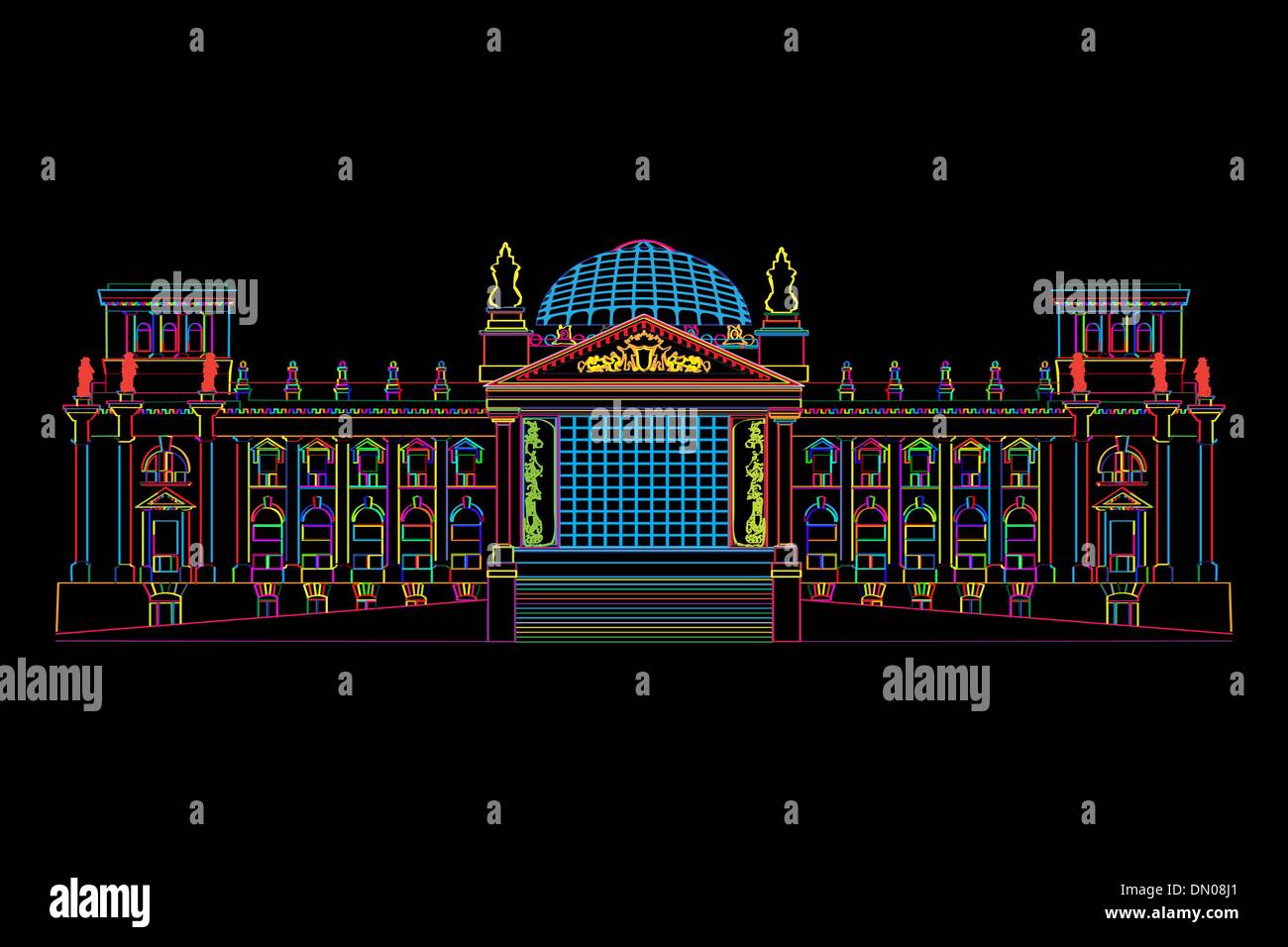 Reichstag gráfico Ilustración del Vector
