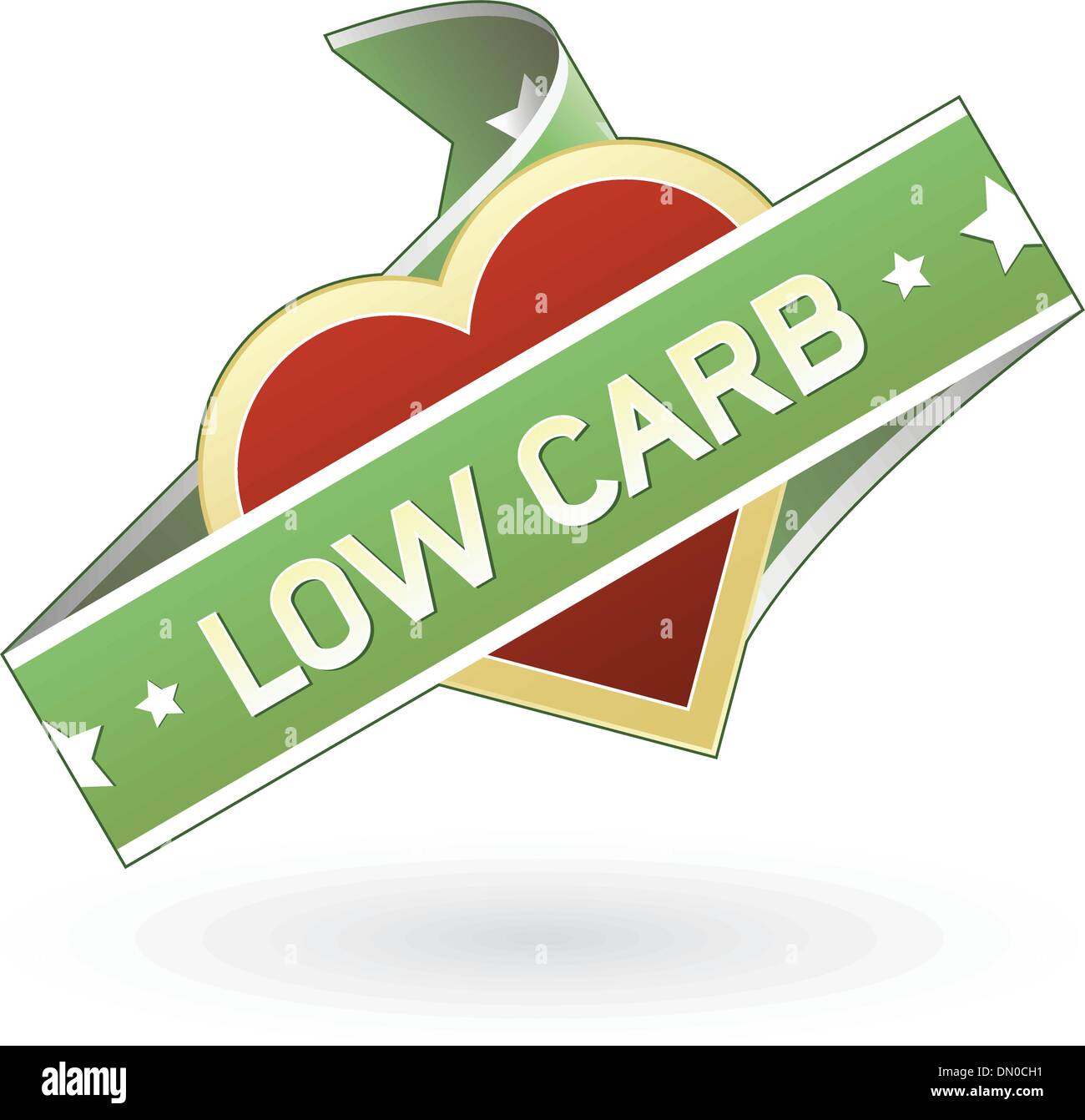 Low Carb las etiquetas de los alimentos Ilustración del Vector