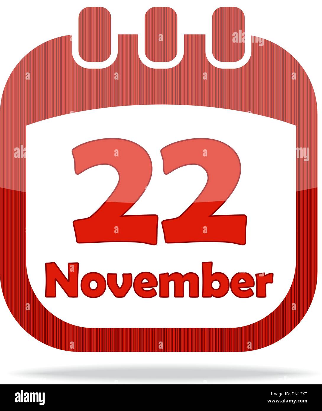 Icono Calendario del Día de Acción de Gracias Ilustración del Vector