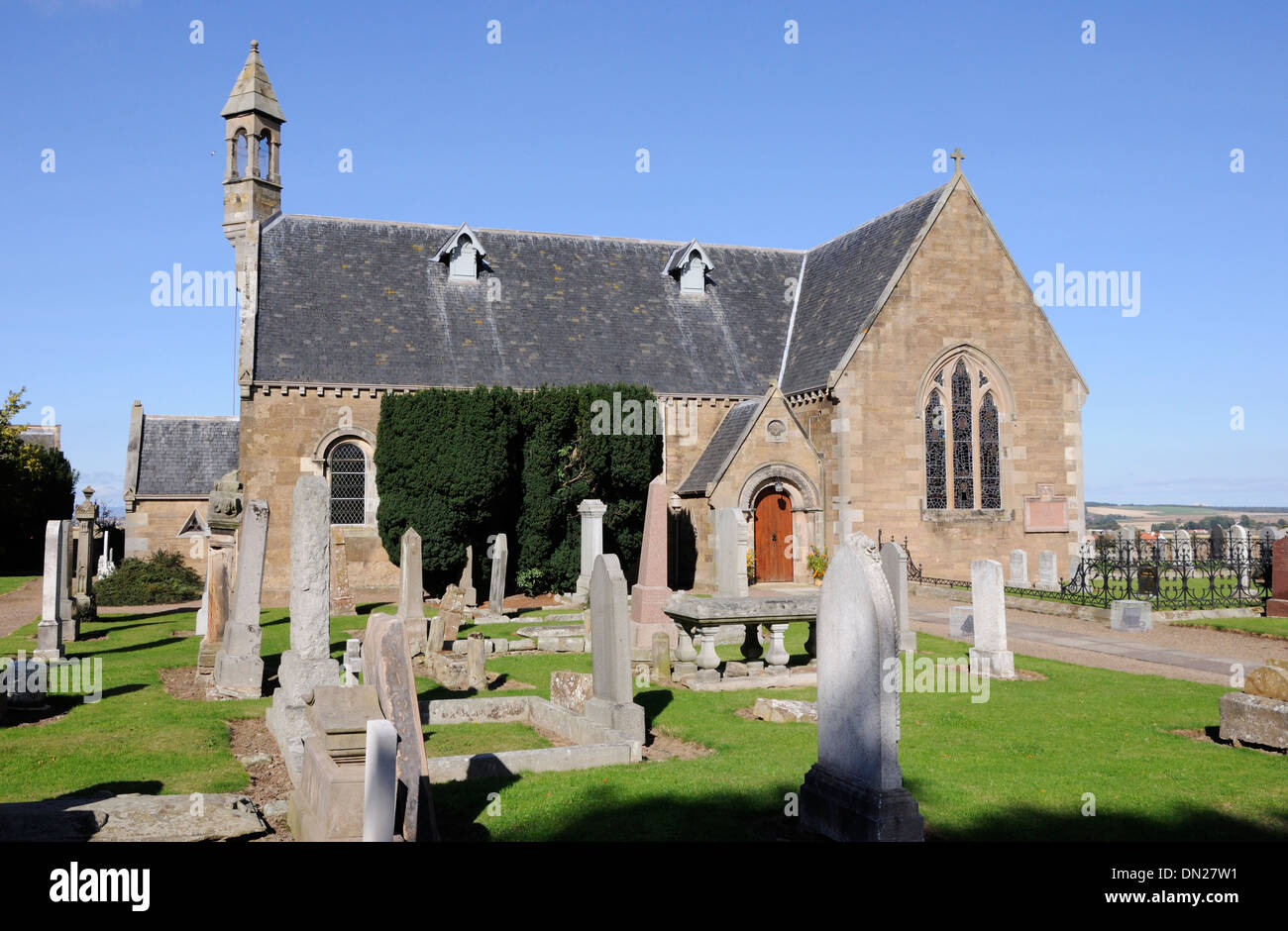 Iglesia Parroquial Athelstaneford Foto de stock