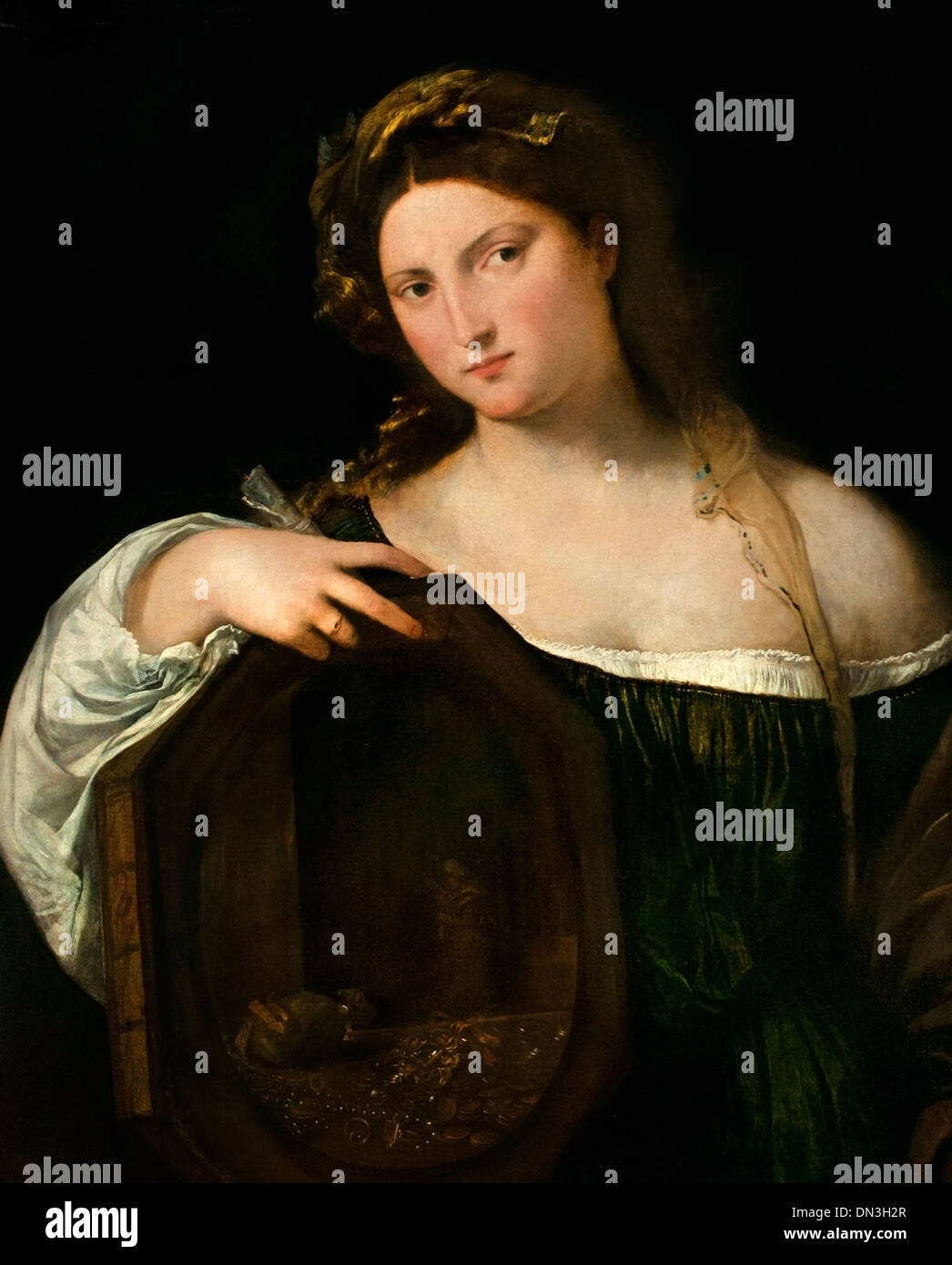VANITY 1515 representados están Tiziano (1487-1576) Italia italiano Foto de stock