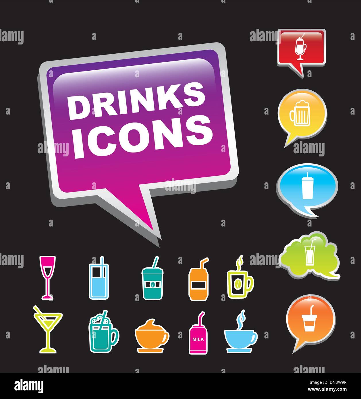 Iconos De Bebidas Imágenes Vectoriales De Stock Alamy 4972