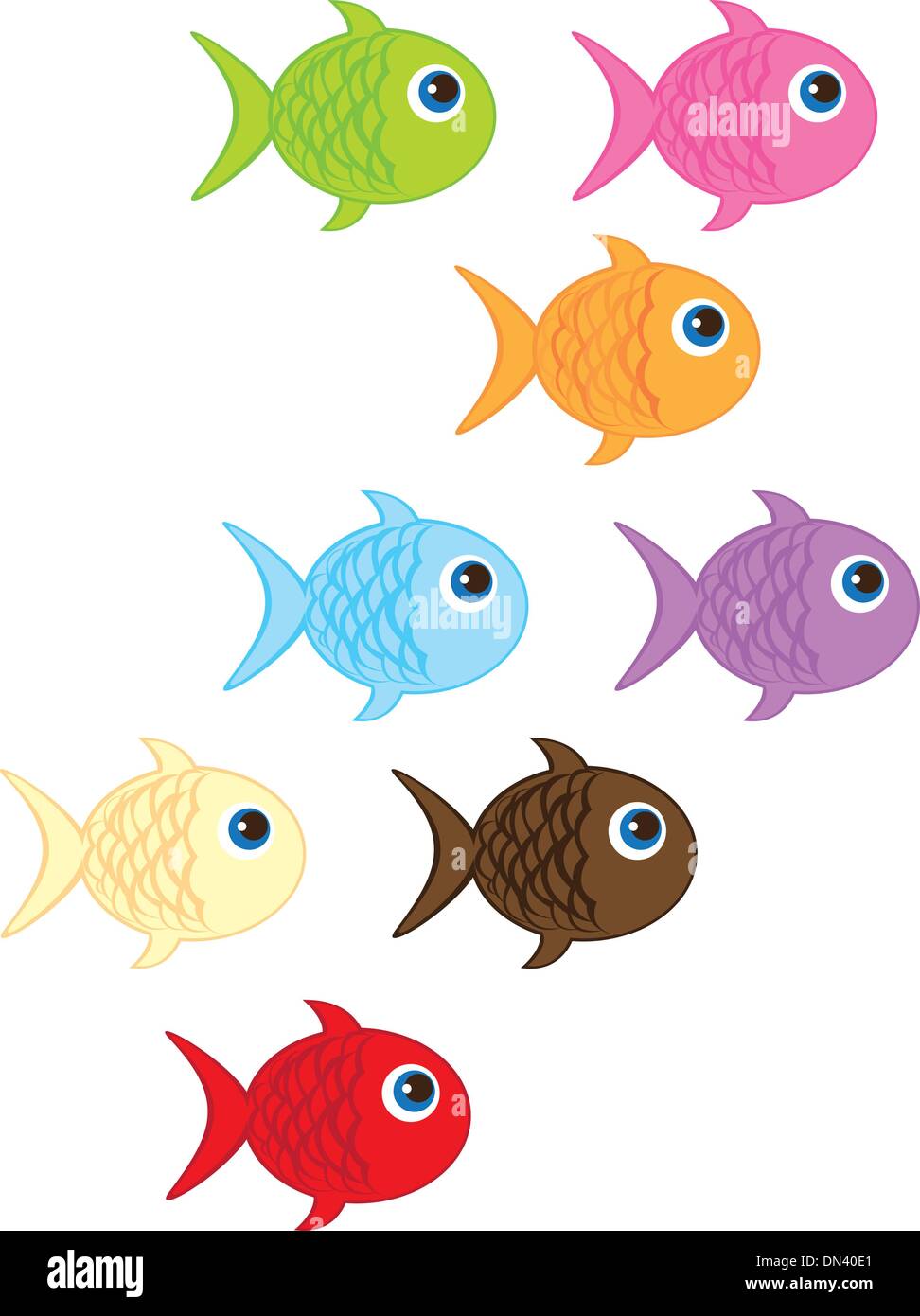 dibujos animados de peces Imagen Vector de stock - Alamy