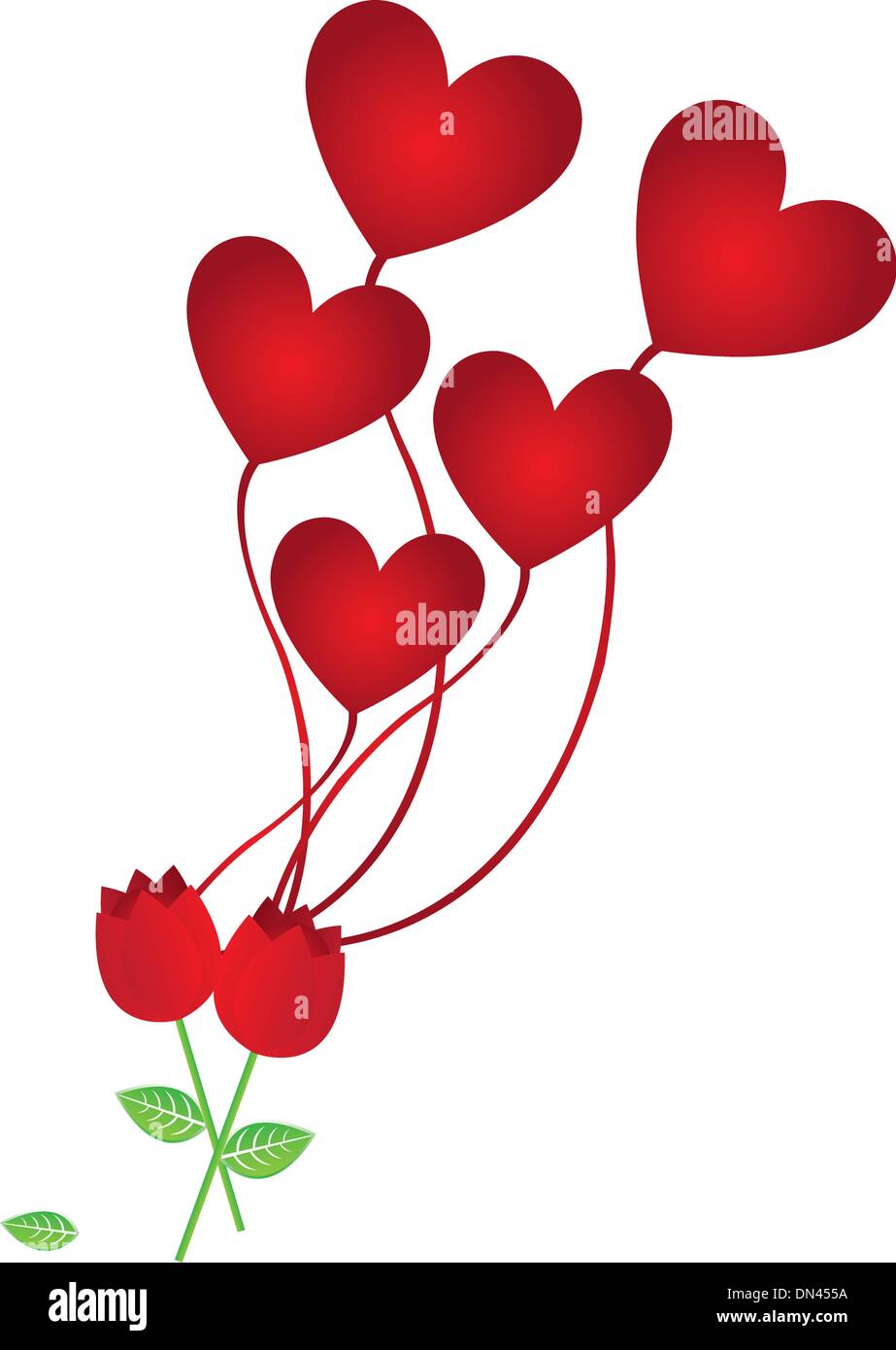Feliz Día De San Valentín, Globos Rojos Del Corazón Colorida Ilustración De  Fondo Ilustraciones svg, vectoriales, clip art vectorizado libre de  derechos. Image 50910185