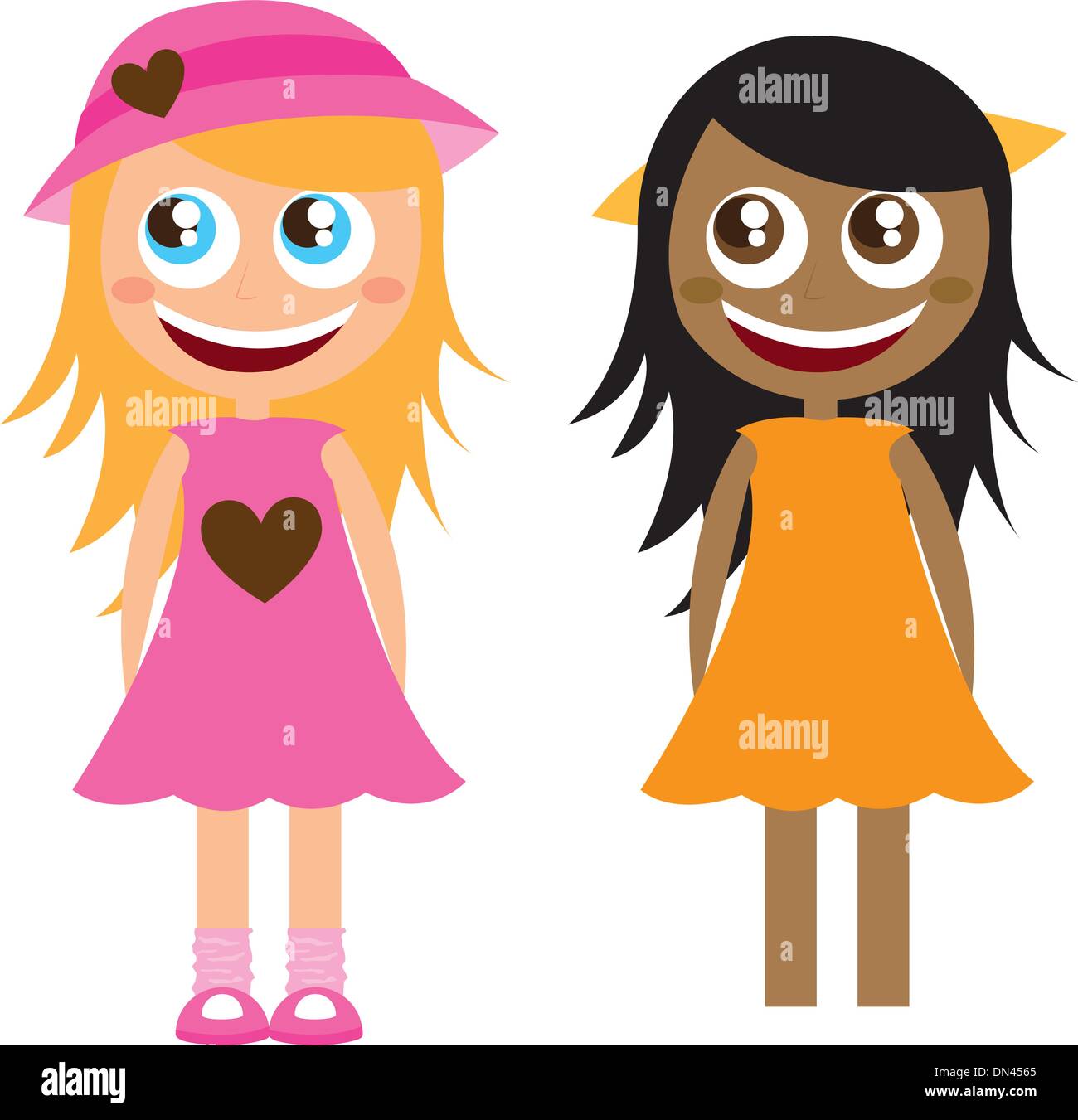 dibujos animados de chicas Imagen Vector de stock - Alamy