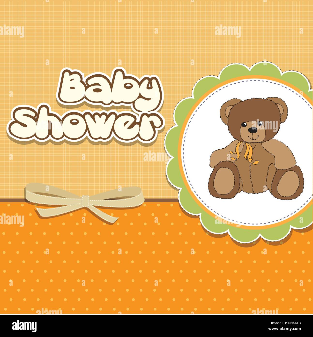 Tarjeta de baby shower con osito Imagen Vector de stock - Alamy