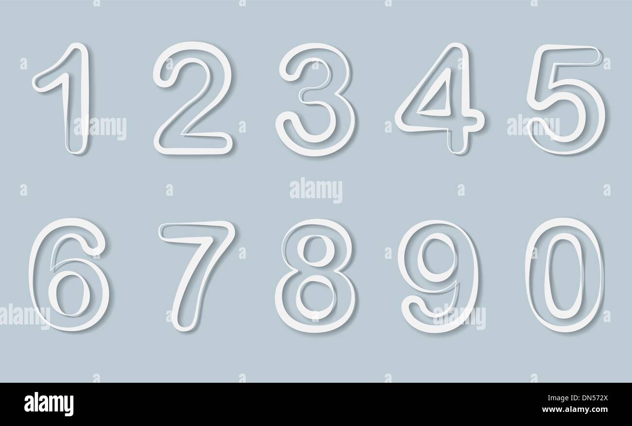 Conjunto De Numeros Vector Imagen Vector De Stock Alamy