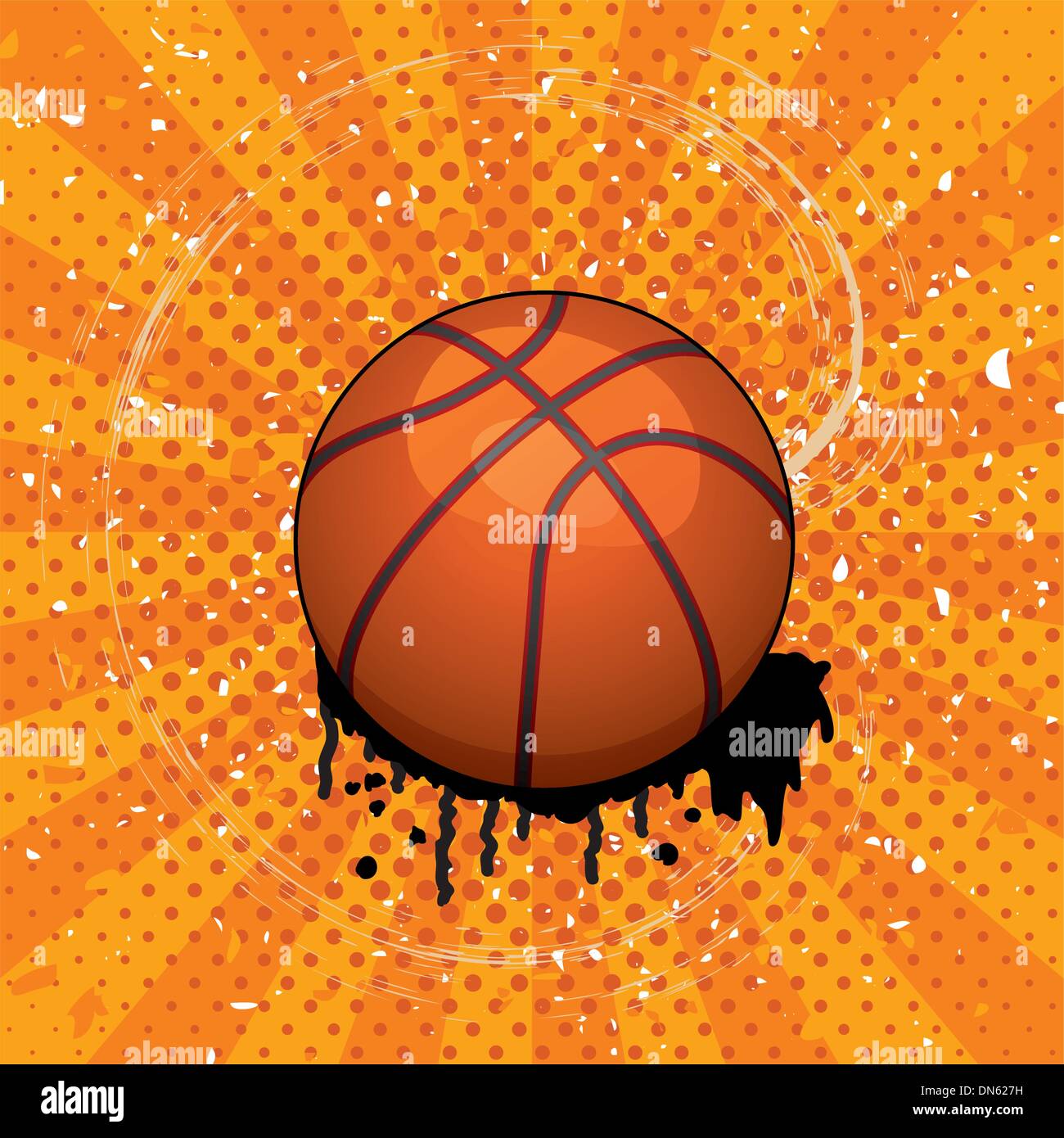 Vector grunge ilustración de baloncesto Ilustración del Vector