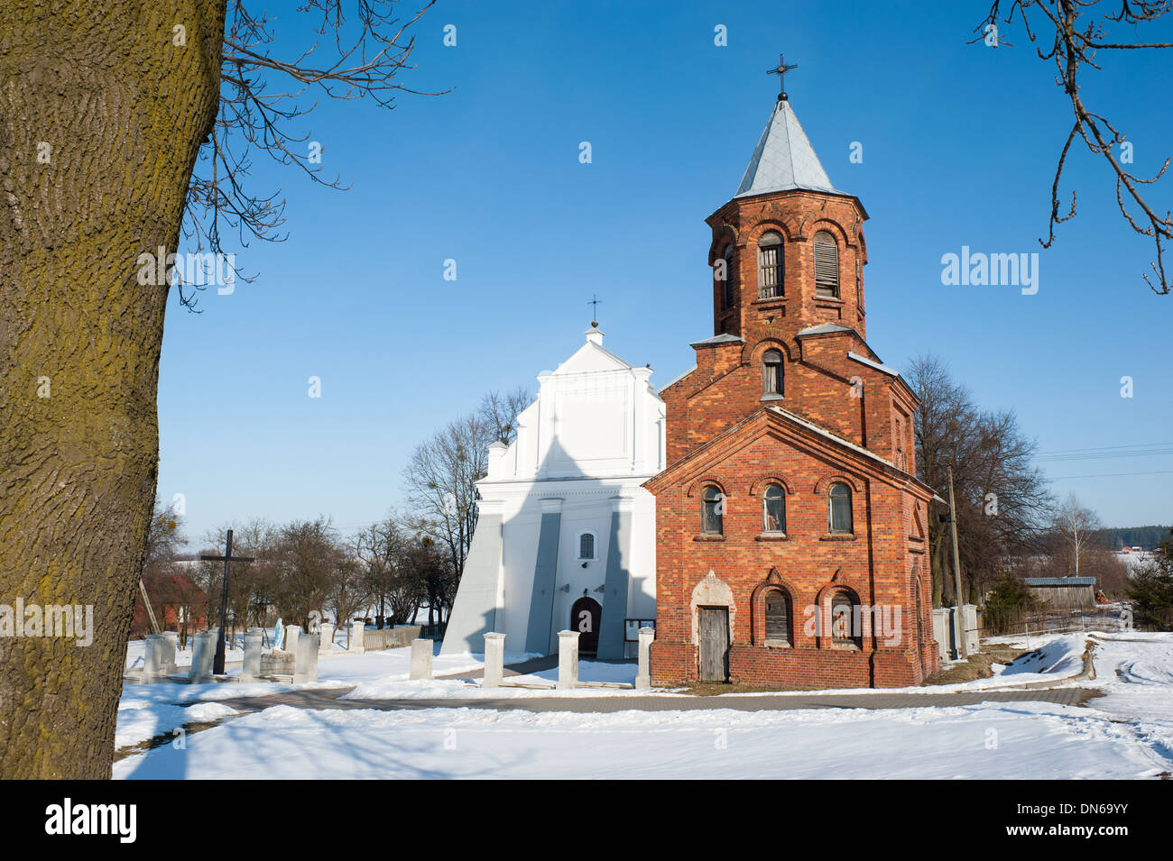 Iglesia ortodoxa en Podgórze, Gmina Chełm, Chełm County, Voivodato de Lublin, en Polonia oriental Foto de stock