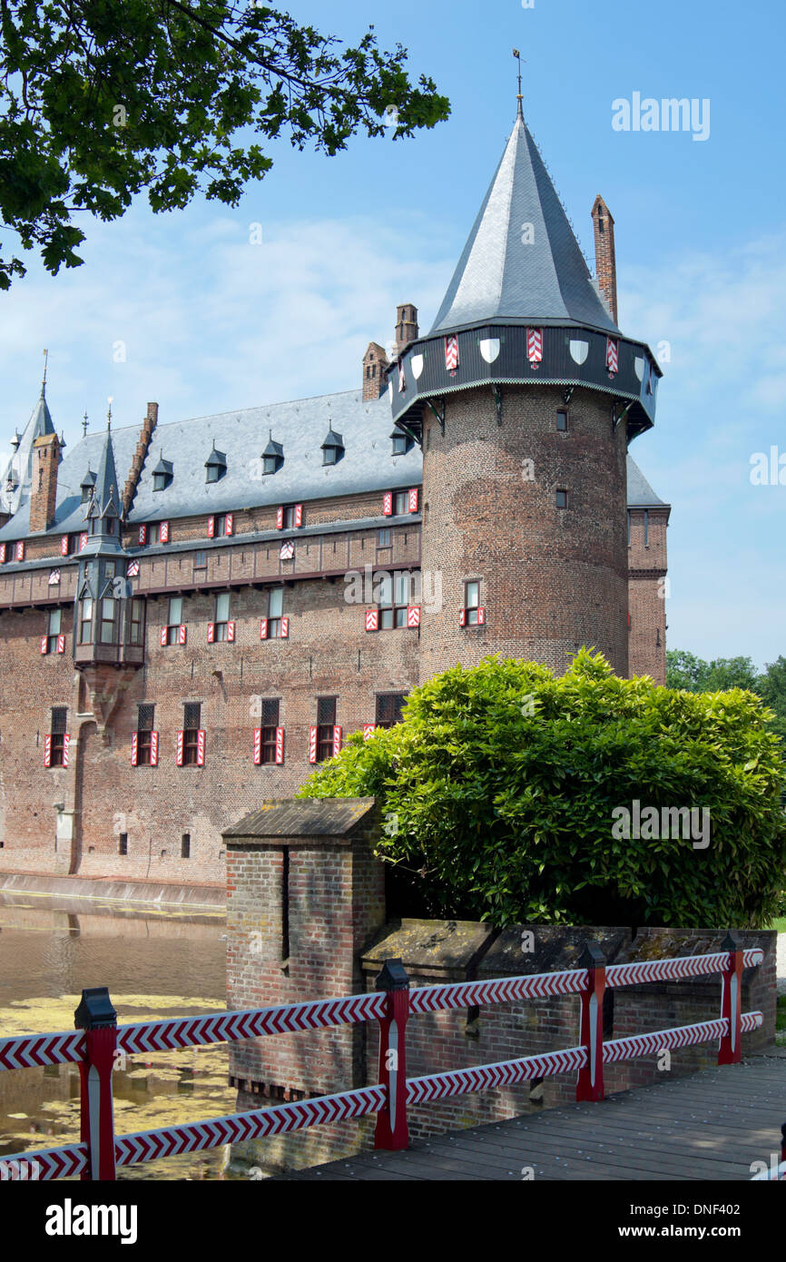 Castillo De Haar, Haarzuilens, Utrecht, Países Bajos Foto de stock