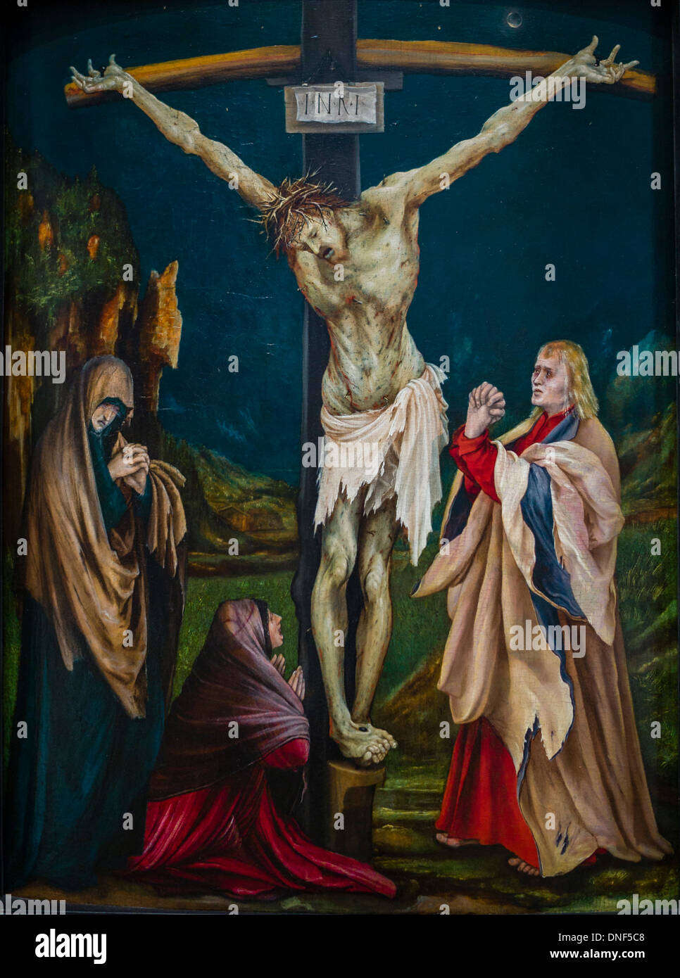 La pequeña Crucifixión (ca 1511) MATTHIAS GRUNEWALD (ca 1475-1528) Edificio oeste Galería Nacional de Arte, Washington DC Foto de stock