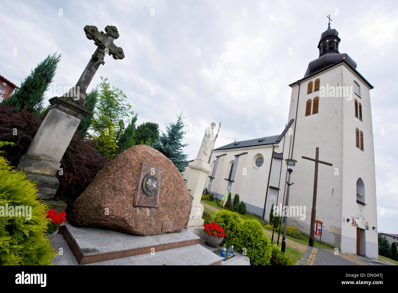 Trinity Church en Mazovian Lipsko, los voivodatos, Polonia. Foto de stock