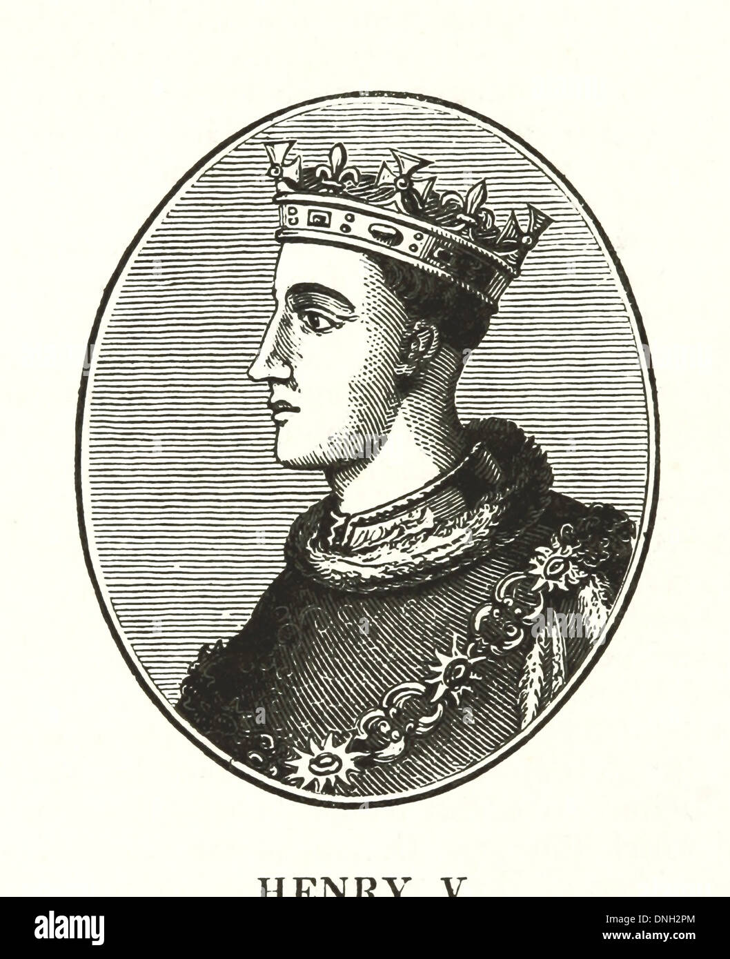 Enrique V (16 de septiembre de 1386 - 31 de agosto de 1422) - El Rey de Inglaterra desde 1413 hasta su muerte Foto de stock