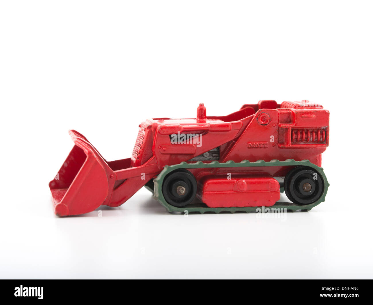 Matchbox Die-cast Toy Cars - Rojo Digger producida por Lesney Products Reino Unido desde 1953 en adelante. Foto de stock