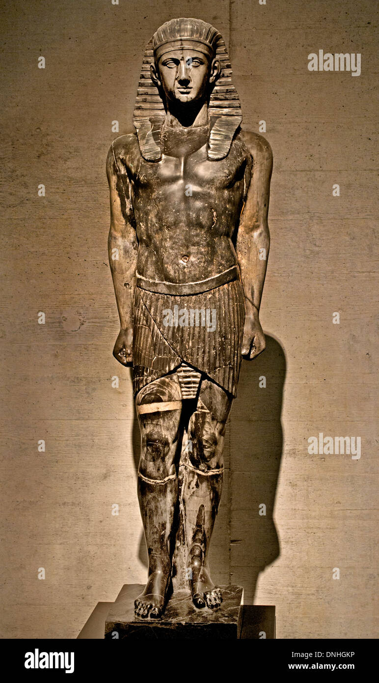 Estatua real Egyptianized Mármol de Villa Adriana de Tivoli 135 AD Italia Egipto Egipto Foto de stock