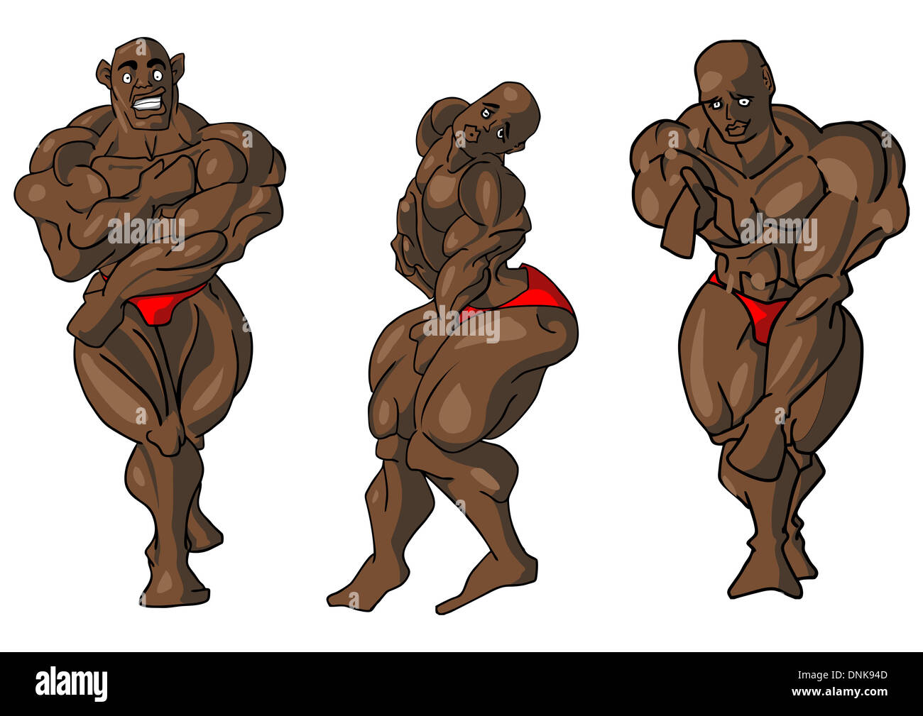 Representación ilustrativa de body building vergüenza Foto de stock