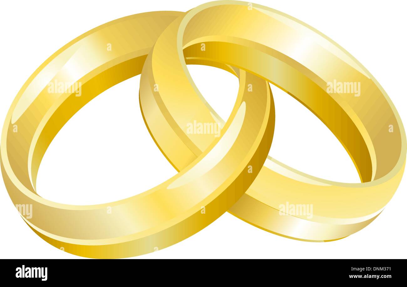 Una ilustración vectorial de entrelazados de bandas o anillos de boda  Imagen Vector de stock - Alamy