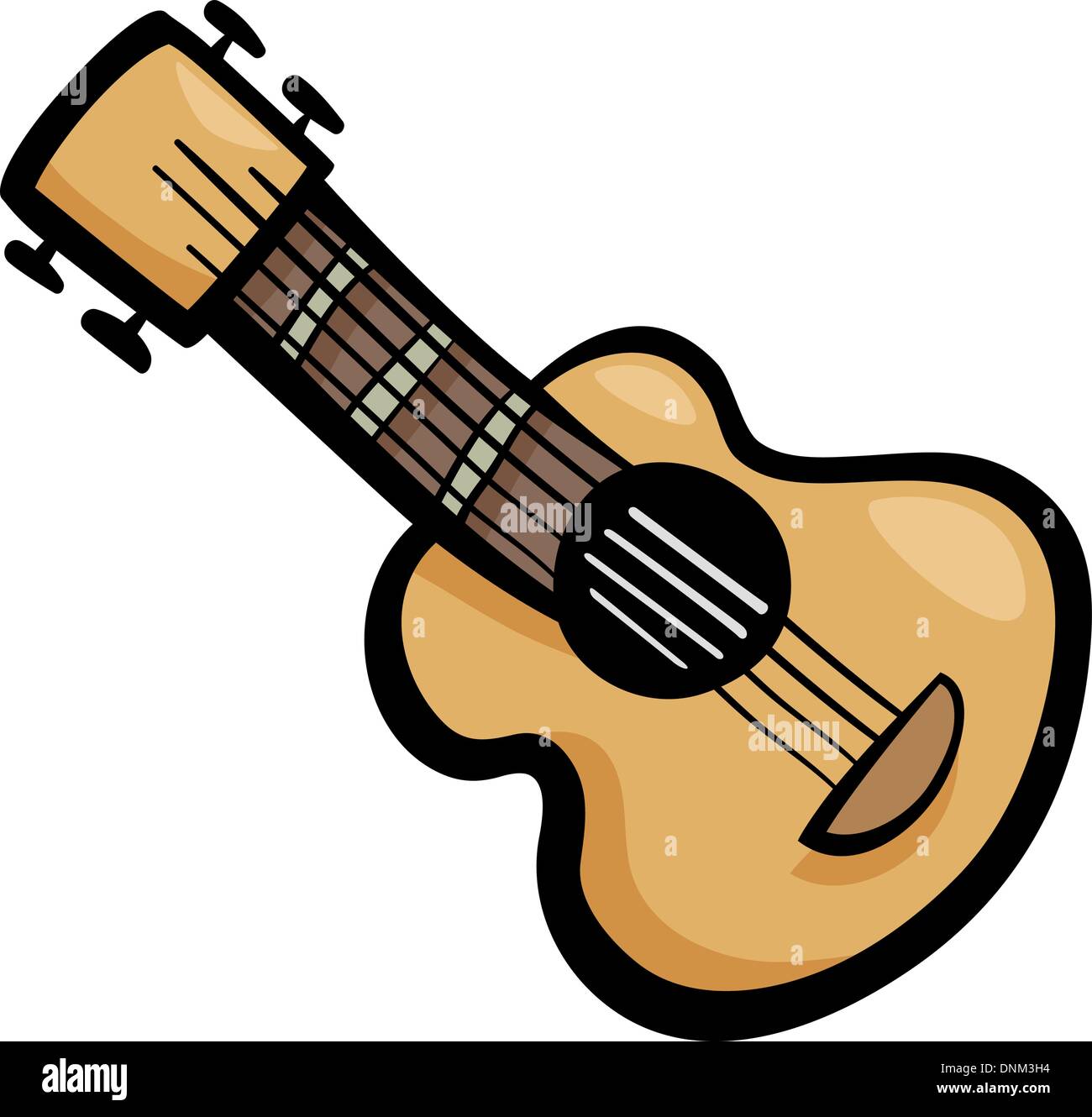 Ilustración de dibujos animados de Guitarra Acústica arte de clip de oreja  Imagen Vector de stock - Alamy