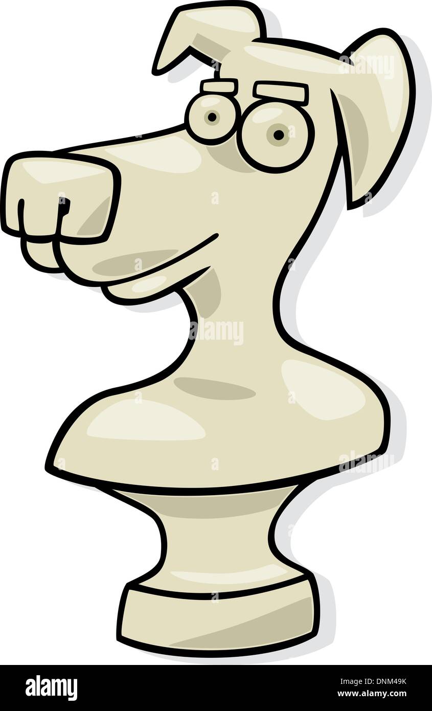 Ilustración de dibujos animados de perro busto de escultura Imagen Vector  de stock - Alamy