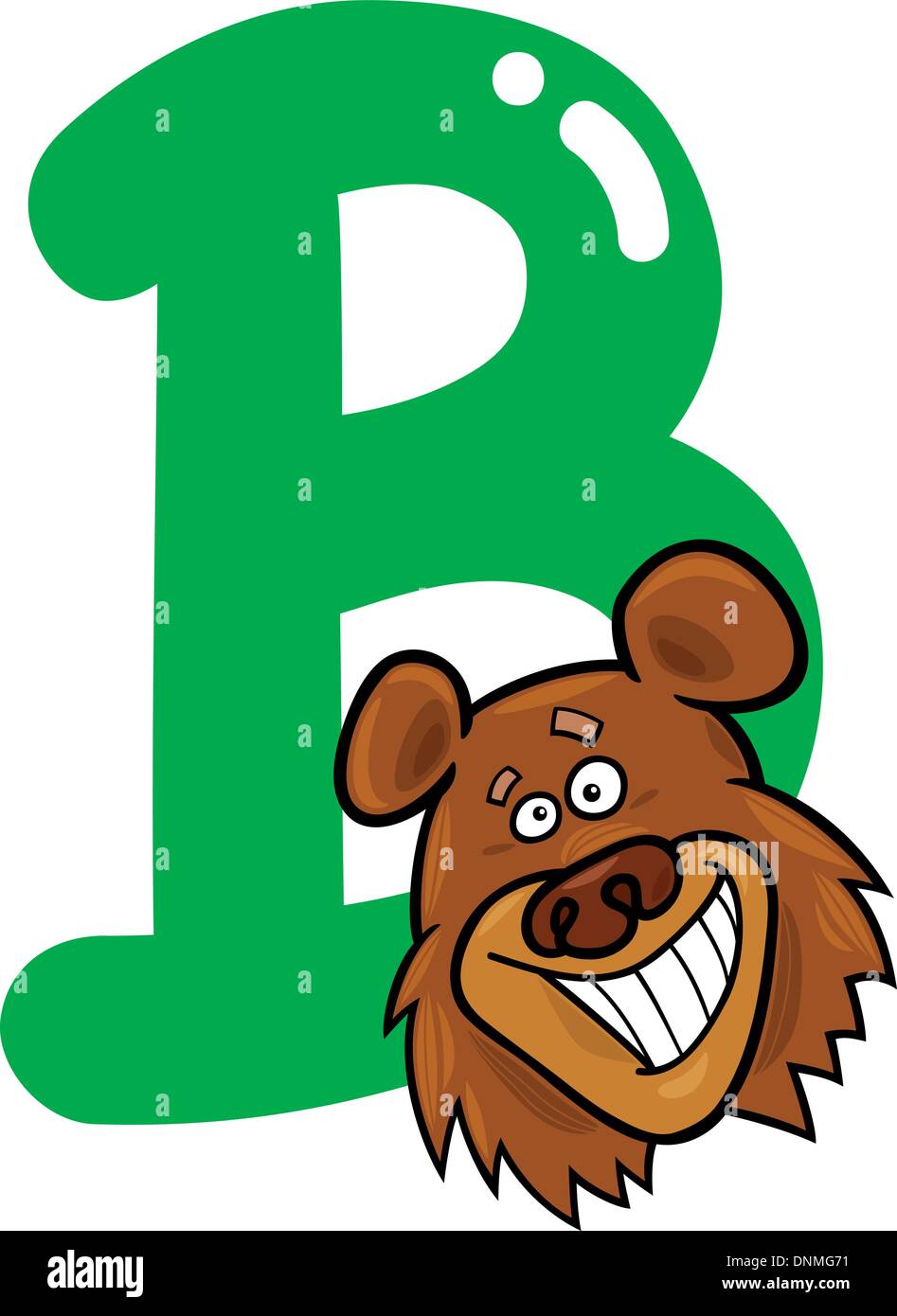 Ilustración de dibujos animados de la letra B para soportar Imagen Vector  de stock - Alamy