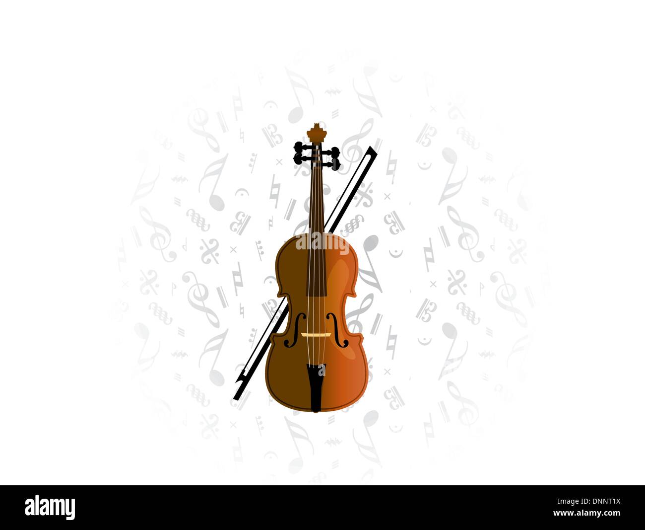 Chelo, violoncello sobre fondo de nota musical Imagen Vector de stock -  Alamy