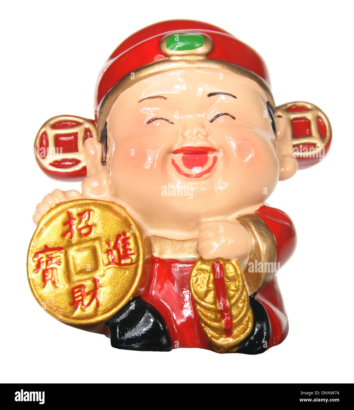 El dios de la prosperidad figurilla Foto de stock
