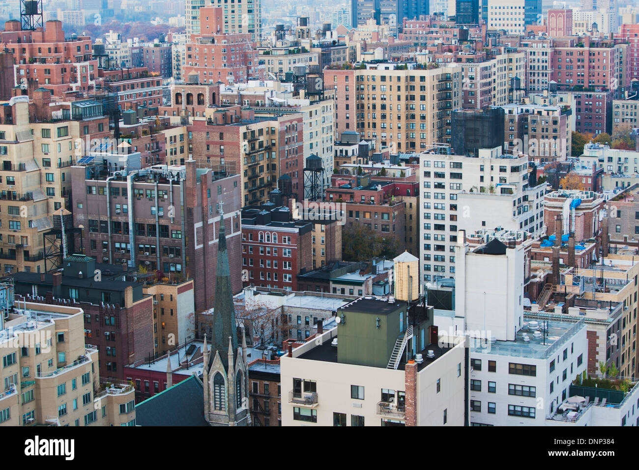 Ee.Uu., Estado de Nueva York, Ciudad de Nueva York, vista aérea del East Side Foto de stock