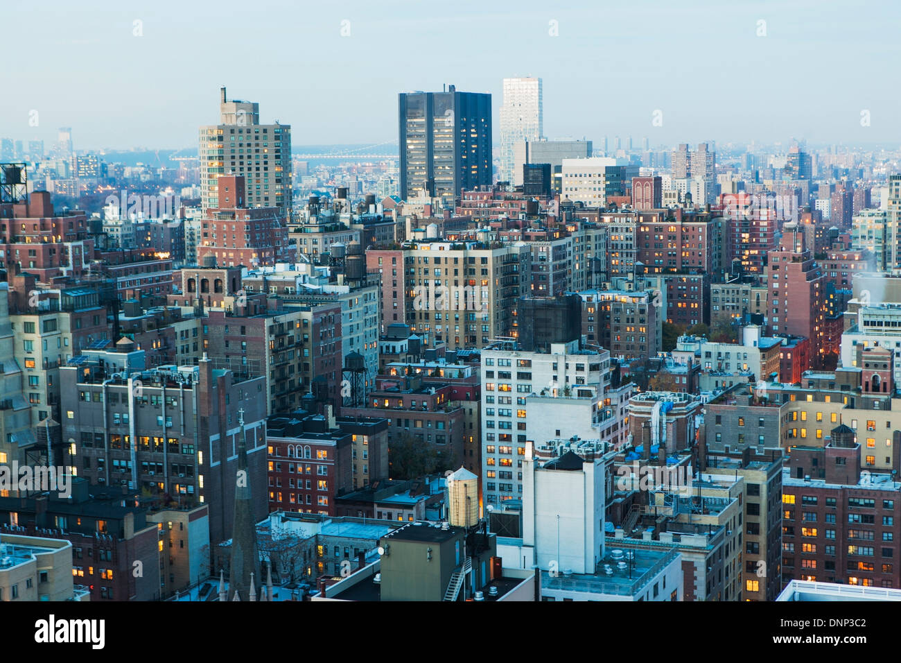 Ee.Uu., Estado de Nueva York, Ciudad de Nueva York, vista aérea de Manhattan Foto de stock