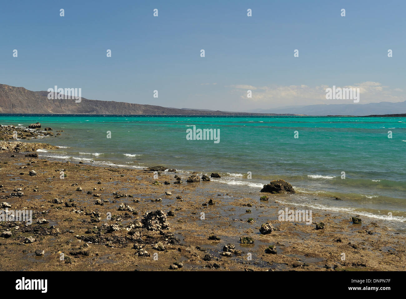 Lago Goubhet, Djibouti, el Cuerno de África Foto de stock