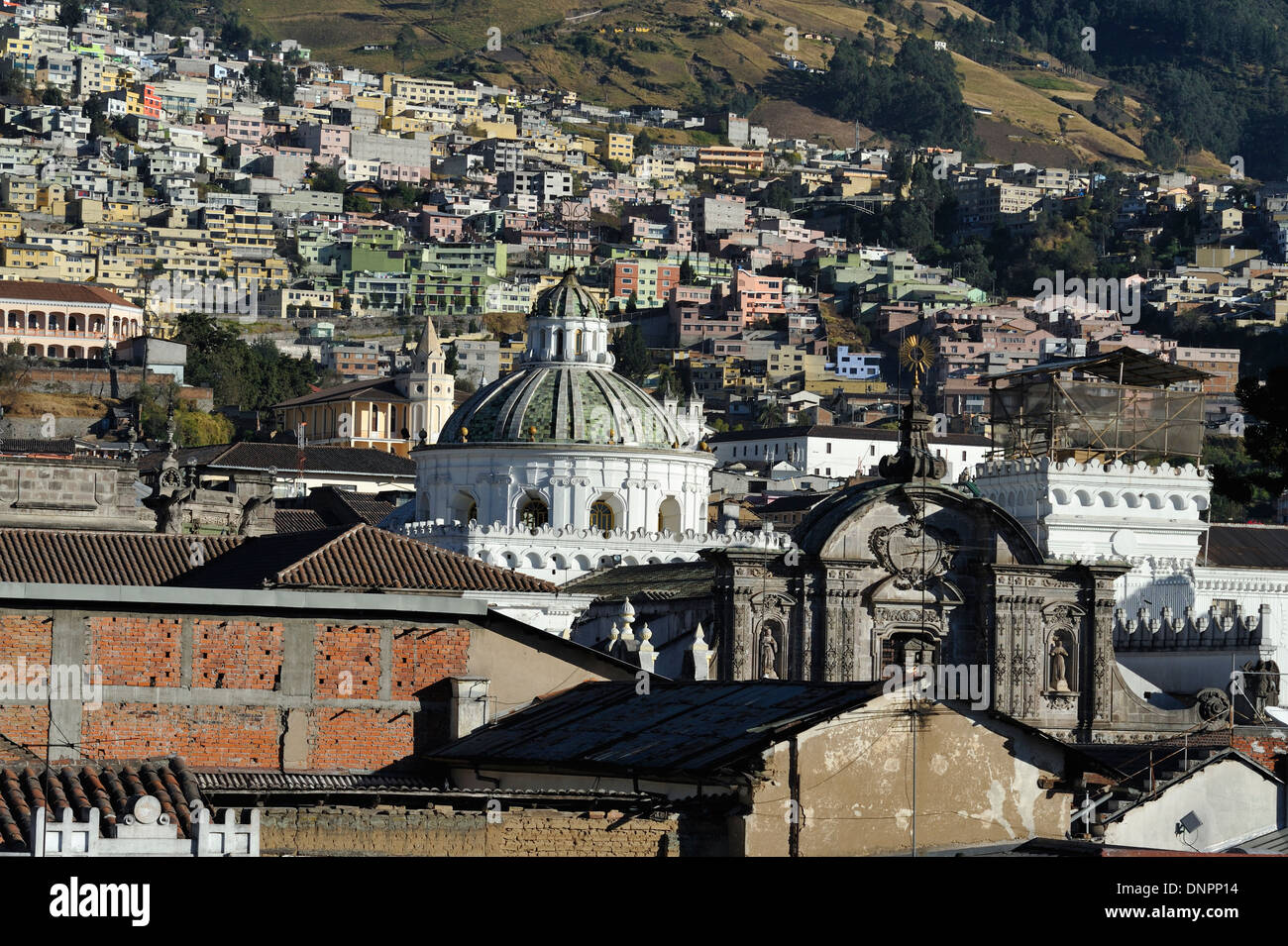 Centro histórico de la ciudad de Quito, capital de Ecuador Foto de stock