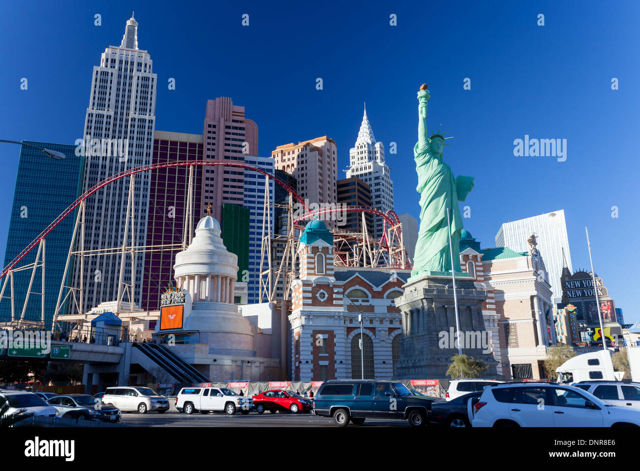 El New York New York Hotel and Casino en Las Vegas Foto de stock