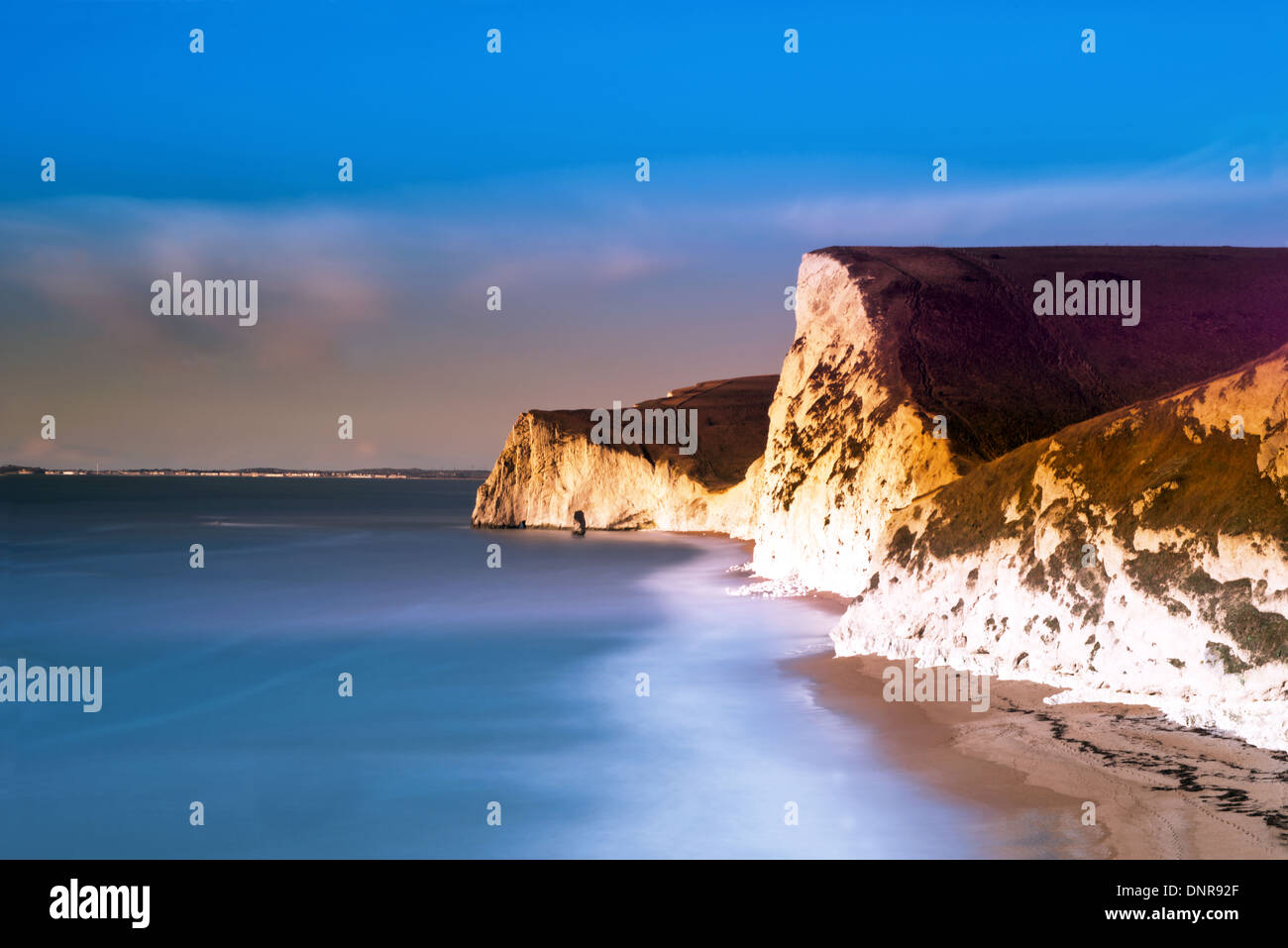 Swyre cabeza, cabeza de murciélago,Dorset Jurrasic Costa,Durdle Door (DOR), Lulworth, Inglaterra, Reino Unido Foto de stock