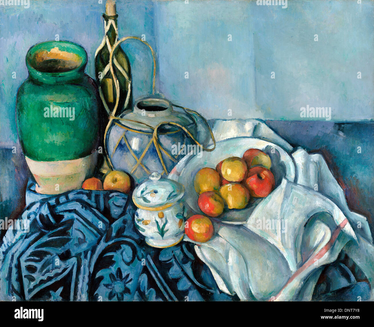 Paul Cezanne, Bodegón con manzanas 1893-1894 Óleo sobre lienzo. El Museo J. Paul Getty. Foto de stock