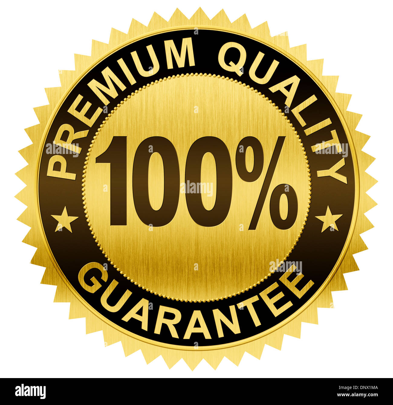 Calidad Premium, garantizado el sello de oro de la medalla con trazado de recorte incluido Foto de stock