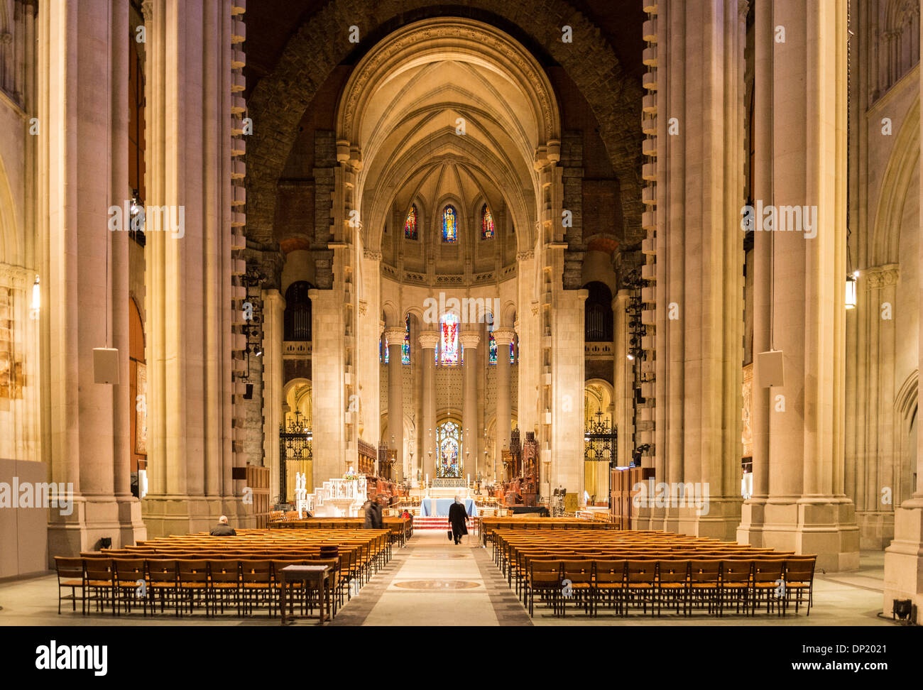 Catedral de San Juan el Divino, Manhattan, Ciudad de Nueva York, Nueva York, EE.UU. Foto de stock