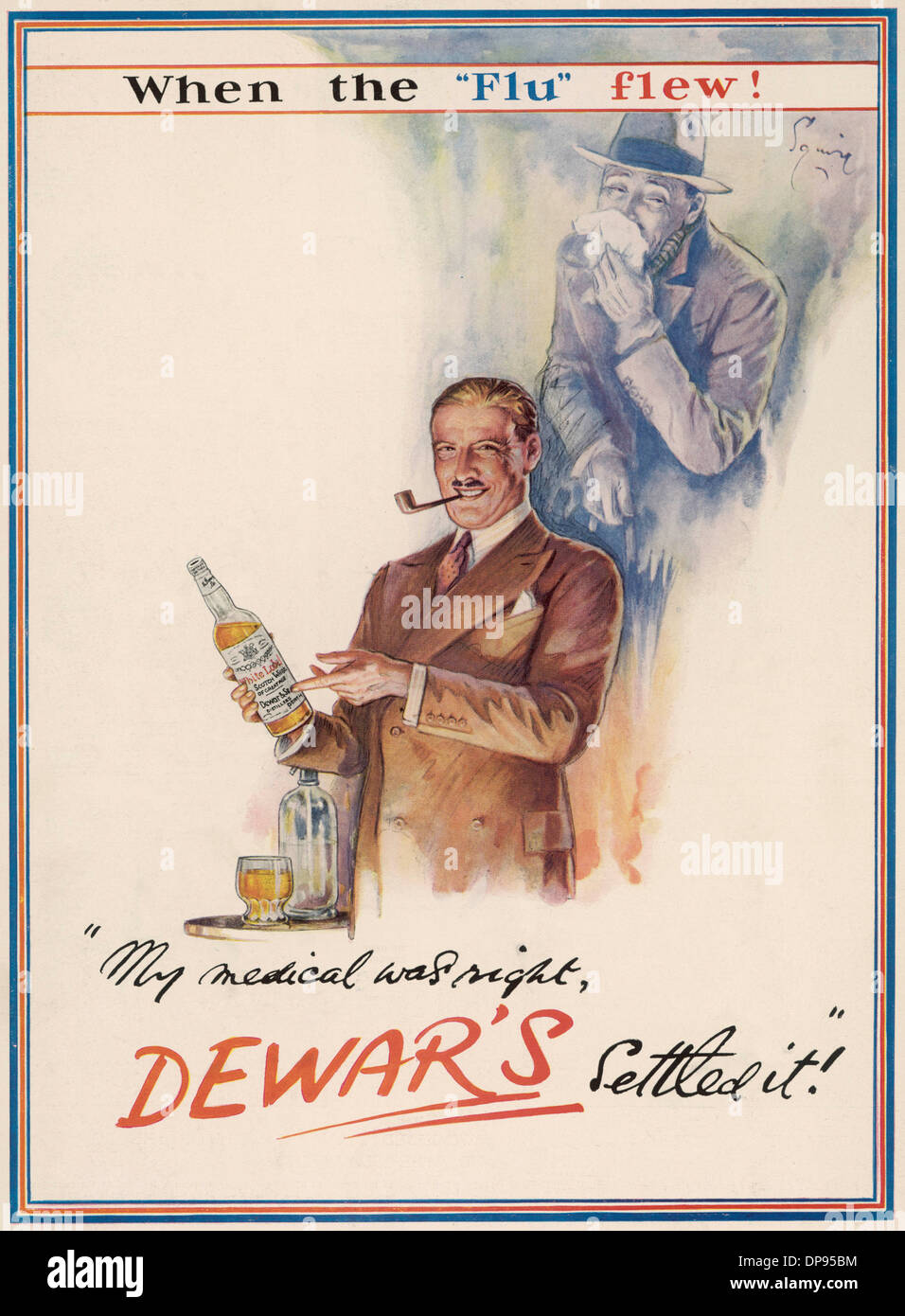 Dewar's Whisky Publicidad Foto de stock