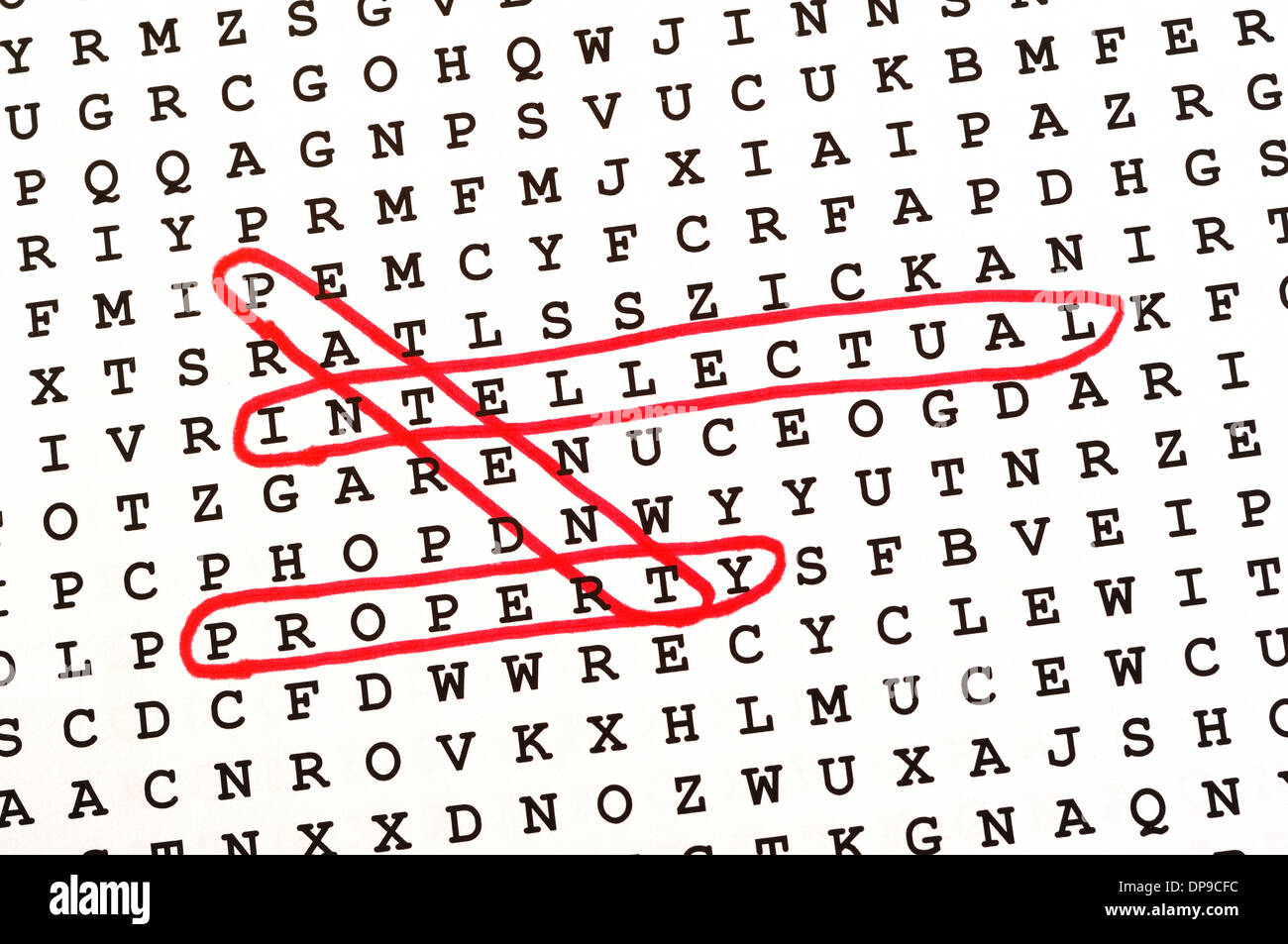 Propiedad intelectual / IP // derechos de autor patentes concepto Foto de stock