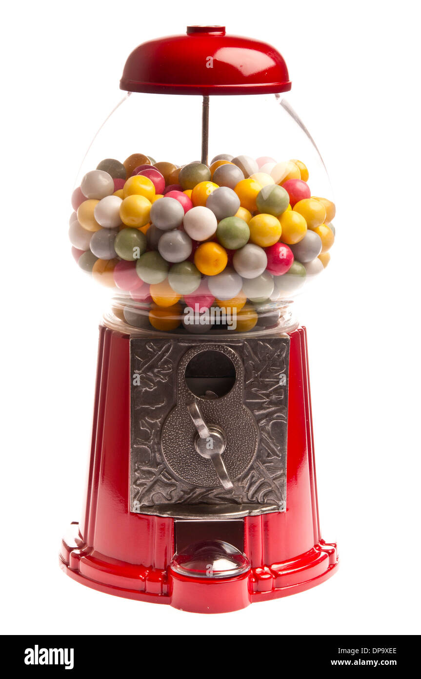 Retro gumball machine llena con bubblegums Fotografía de stock - Alamy