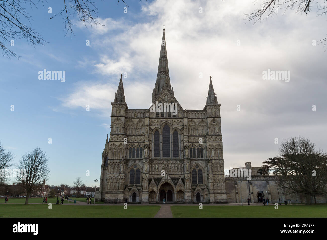 La Catedral de Salisbury, Wiltshire. En el Reino Unido. Foto de stock
