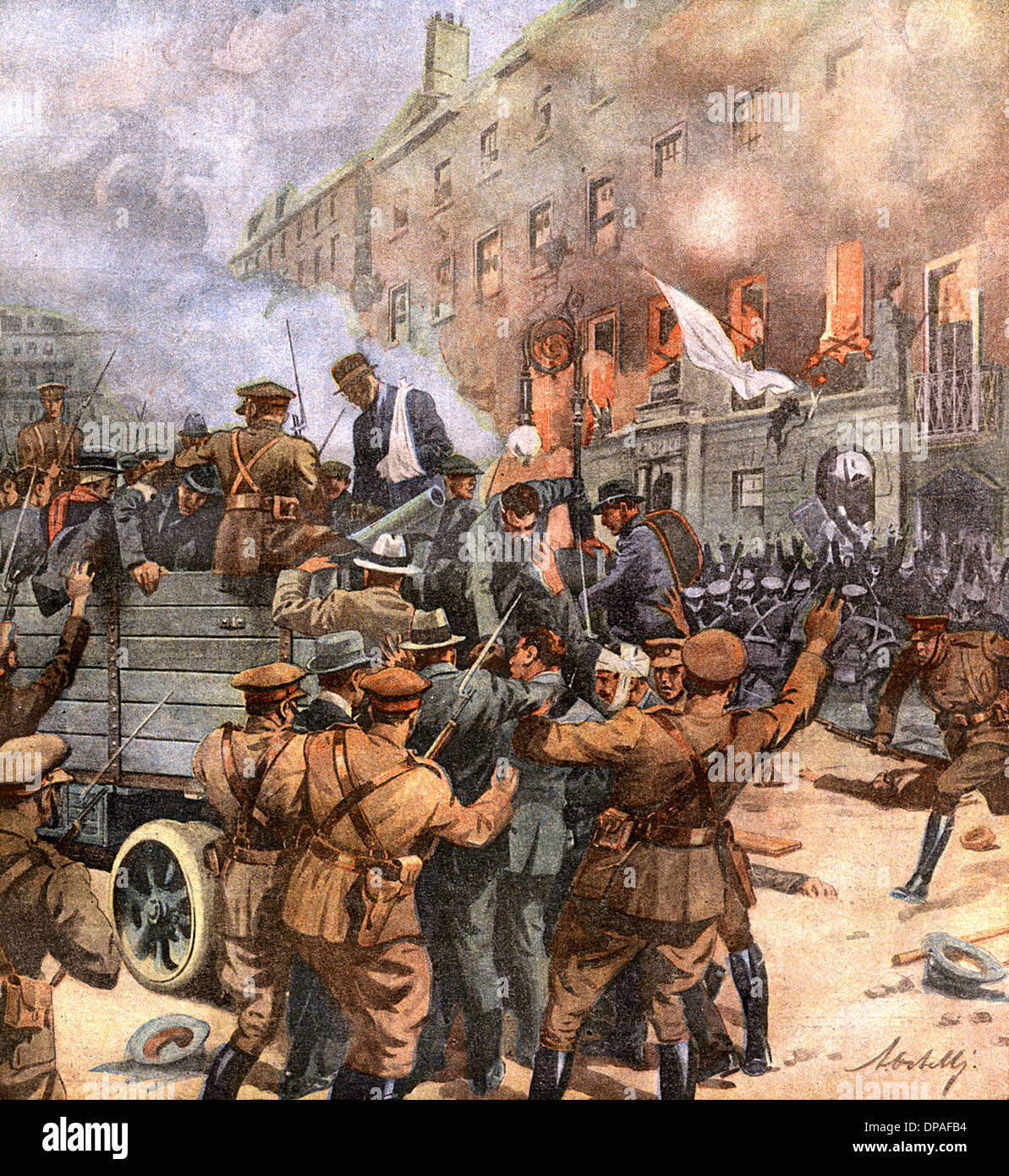 La guerra civil de 1922 de Dublín Foto de stock