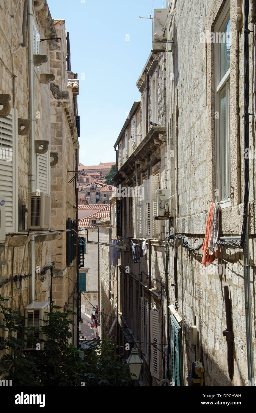 Un callejón en Croacia 'Dubrovnik' Foto de stock
