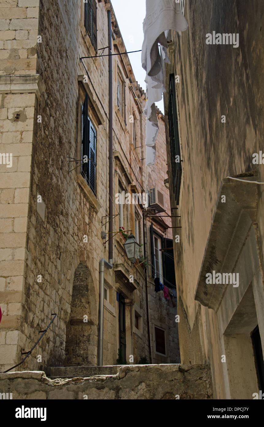 Un callejón en Croacia 'Dubrovnik' Foto de stock
