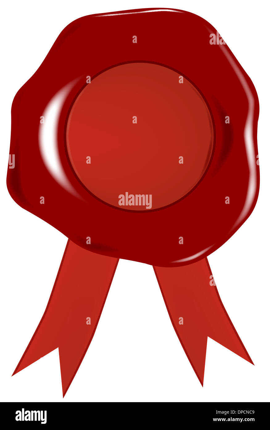 Un sello o timbre de cera virgen con una posición de texto personal  Fotografía de stock - Alamy