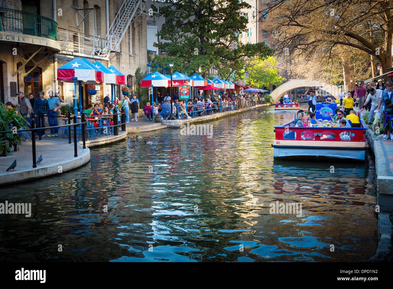 El Riverwalk de San Antonio, Texas, Estados Unidos Foto de stock