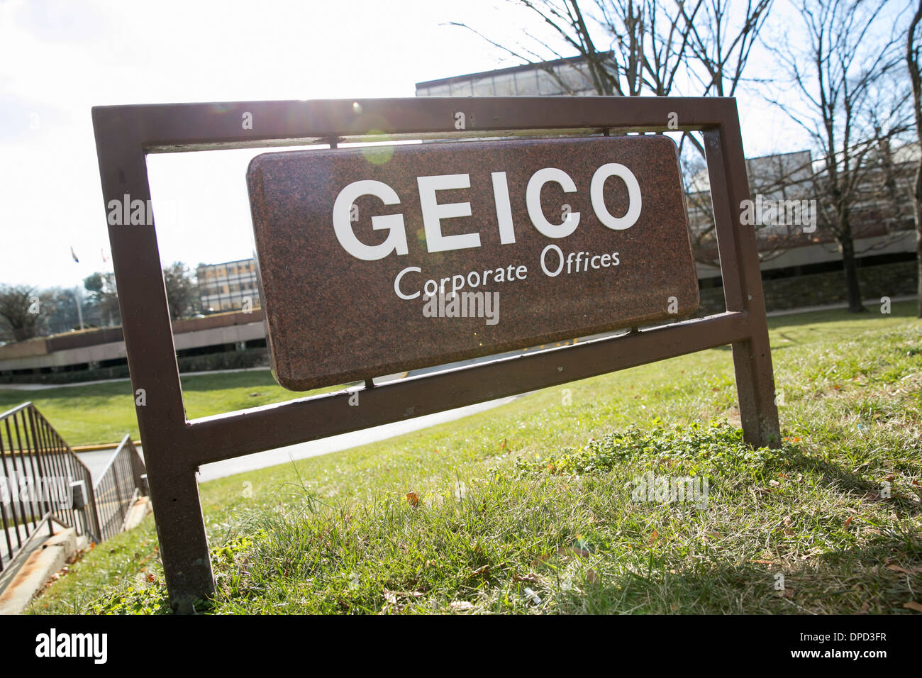 La sede de GEICO, también conocido como empleado del gobierno, compañía de seguros de Chevy Chase, Maryland. Foto de stock